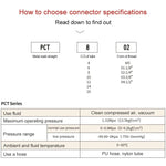 Đầu nối nhanh khí nén thẳng ren đực bằng đồng mạ niken LAIZE, PC4-01, PC4-02, PC4-M5, PC6-01, PC6-02, PC6-03, PC6-04, PC6-M5, PC8-01, PC8-02, PC8-03, PC8-04, PC10-01, PC10-02, PC10-03, PC10-04, PC12-01, PC12-02, PC12-03, PC12-04, PC14-02