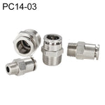Đầu nối nhanh khí nén thẳng ren đực bằng đồng mạ niken LAIZE, PC4-01, PC4-02, PC4-M5, PC6-01, PC6-02, PC6-03, PC6-04, PC6-M5, PC8-01, PC8-02, PC8-03, PC8-04, PC10-01, PC10-02, PC10-03, PC10-04, PC12-01, PC12-02, PC12-03, PC12-04, PC14-02