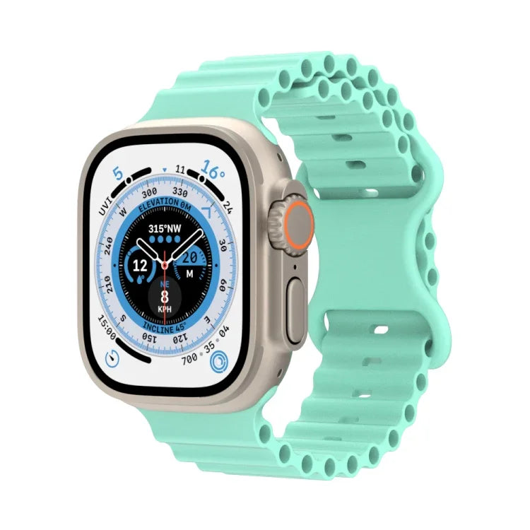 Dây đồng hồ silicone phong cách đại dương, Dành cho Apple Watch Ultra 49mm / Series 8&7 45mm / SE 2&6&SE&5&4 44mm / 3&2&1 42mm, Dành cho Apple Watch Series 8&7 41mm / SE 2&6&SE&5&4 40mm / 3&2&1 38mm