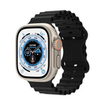 Dây đồng hồ silicone phong cách đại dương, Dành cho Apple Watch Ultra 49mm / Series 8&7 45mm / SE 2&6&SE&5&4 44mm / 3&2&1 42mm, Dành cho Apple Watch Series 8&7 41mm / SE 2&6&SE&5&4 40mm / 3&2&1 38mm