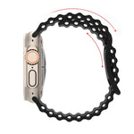 Dây đồng hồ silicone phong cách đại dương, Dành cho Apple Watch Ultra 49mm / Series 8&7 45mm / SE 2&6&SE&5&4 44mm / 3&2&1 42mm, Dành cho Apple Watch Series 8&7 41mm / SE 2&6&SE&5&4 40mm / 3&2&1 38mm