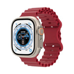 Dây đồng hồ silicone phong cách đại dương, Dành cho Apple Watch Ultra 49mm / Series 8&7 45mm / SE 2&6&SE&5&4 44mm / 3&2&1 42mm, Dành cho Apple Watch Series 8&7 41mm / SE 2&6&SE&5&4 40mm / 3&2&1 38mm