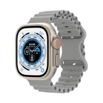 Dây đồng hồ silicone phong cách đại dương, Dành cho Apple Watch Ultra 49mm / Series 8&7 45mm / SE 2&6&SE&5&4 44mm / 3&2&1 42mm, Dành cho Apple Watch Series 8&7 41mm / SE 2&6&SE&5&4 40mm / 3&2&1 38mm