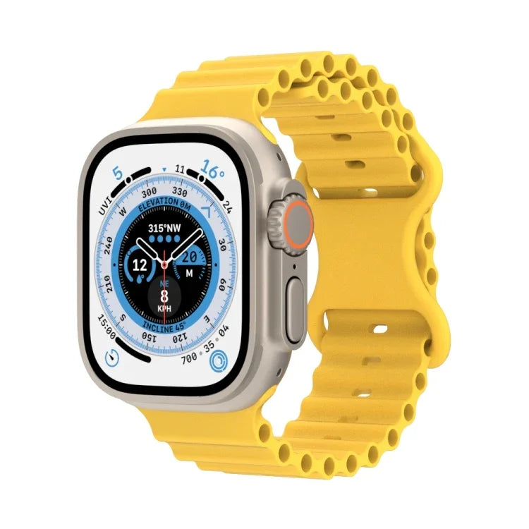 Dây đồng hồ silicone phong cách đại dương, Dành cho Apple Watch Ultra 49mm / Series 8&7 45mm / SE 2&6&SE&5&4 44mm / 3&2&1 42mm, Dành cho Apple Watch Series 8&7 41mm / SE 2&6&SE&5&4 40mm / 3&2&1 38mm
