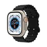 Dây đồng hồ silicone phong cách đại dương, Dành cho Apple Watch Ultra 49mm / Series 8&7 45mm / SE 2&6&SE&5&4 44mm / 3&2&1 42mm, Dành cho Apple Watch Series 8&7 41mm / SE 2&6&SE&5&4 40mm / 3&2&1 38mm