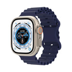 Dây đồng hồ silicone phong cách đại dương, Dành cho Apple Watch Ultra 49mm / Series 8&7 45mm / SE 2&6&SE&5&4 44mm / 3&2&1 42mm, Dành cho Apple Watch Series 8&7 41mm / SE 2&6&SE&5&4 40mm / 3&2&1 38mm