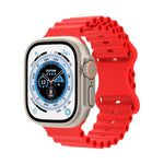 Dây đồng hồ silicone phong cách đại dương, Dành cho Apple Watch Ultra 49mm / Series 8&7 45mm / SE 2&6&SE&5&4 44mm / 3&2&1 42mm, Dành cho Apple Watch Series 8&7 41mm / SE 2&6&SE&5&4 40mm / 3&2&1 38mm