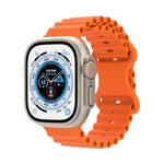 Dây đồng hồ silicone phong cách đại dương, Dành cho Apple Watch Ultra 49mm / Series 8&7 45mm / SE 2&6&SE&5&4 44mm / 3&2&1 42mm, Dành cho Apple Watch Series 8&7 41mm / SE 2&6&SE&5&4 40mm / 3&2&1 38mm