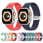 Dây đồng hồ silicone khóa gập, Dành cho Apple Watch Ultra 49mm, Dành cho Apple Watch Series 8&7 45mm / SE 2&6&SE&5&4 44mm / 3&2&1 42mm