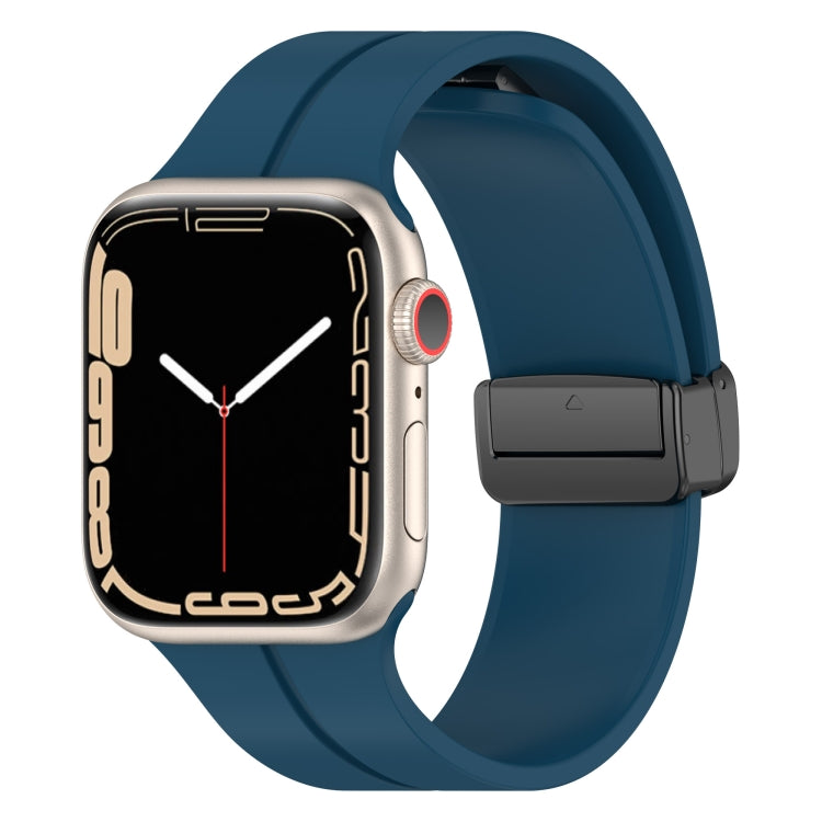 Solid Color Silicone Watch Band, For Apple Watch Series 8&7 41mm / SE 2&6&SE&5&4 40mm / 3&2&1 38mm, For Apple Watch Ultra 49mm / Series 8&7 45mm / SE 2&6&SE&5&4 44mm
