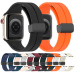 Solid Color Silicone Watch Band, For Apple Watch Series 8&7 41mm / SE 2&6&SE&5&4 40mm / 3&2&1 38mm, For Apple Watch Ultra 49mm / Series 8&7 45mm / SE 2&6&SE&5&4 44mm