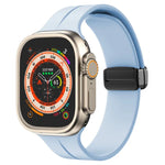 Solid Color Silicone Watch Band, For Apple Watch Ultra 49mm / Series 8&7 45mm / SE 2&6&SE&5&4 44mm, For Apple Watch Series 8&7 41mm / SE 2&6&SE&5&4 40mm / 3&2&1 38mm