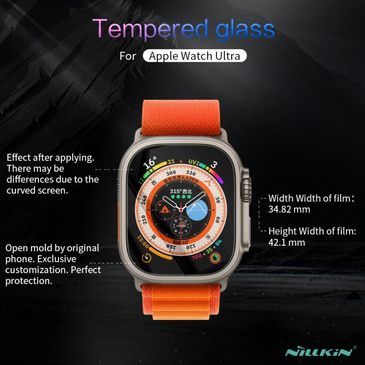 Miếng dán kính cường lực chống nổ NILLKIN H+Pro 0.2mm 9H, Dành cho Apple Watch Ultra 49mm