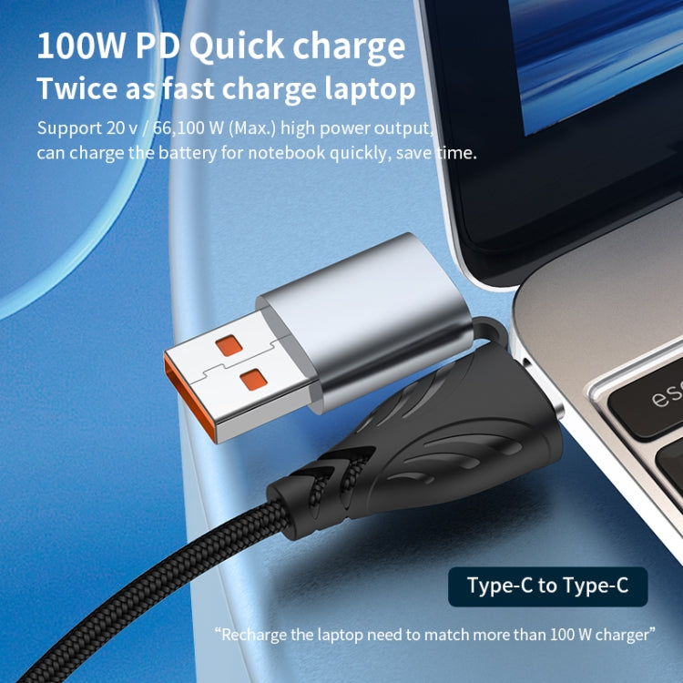 Cáp sạc dữ liệu nhanh ADC-008 100W USB/Type-C sang Type-C + 8 Pin + Micro USB hai sang ba tương thích hoàn toàn, dài 1.2m, 2m