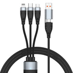 Cáp sạc dữ liệu nhanh ADC-008 100W USB/Type-C sang Type-C + 8 Pin + Micro USB hai sang ba tương thích hoàn toàn, dài 1.2m, 2m