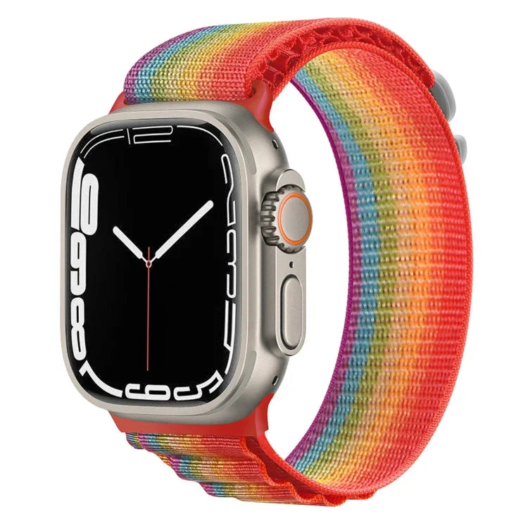 Dây đồng hồ nylon khóa bạc, Dành cho Apple Watch Ultra 49mm / Series 8&7 45mm / SE 2&6&SE&5&4 44mm, Dành cho Apple Watch Series 8&7 41mm / SE 2&6&SE&5&4 40mm / 3&2&1 38mm