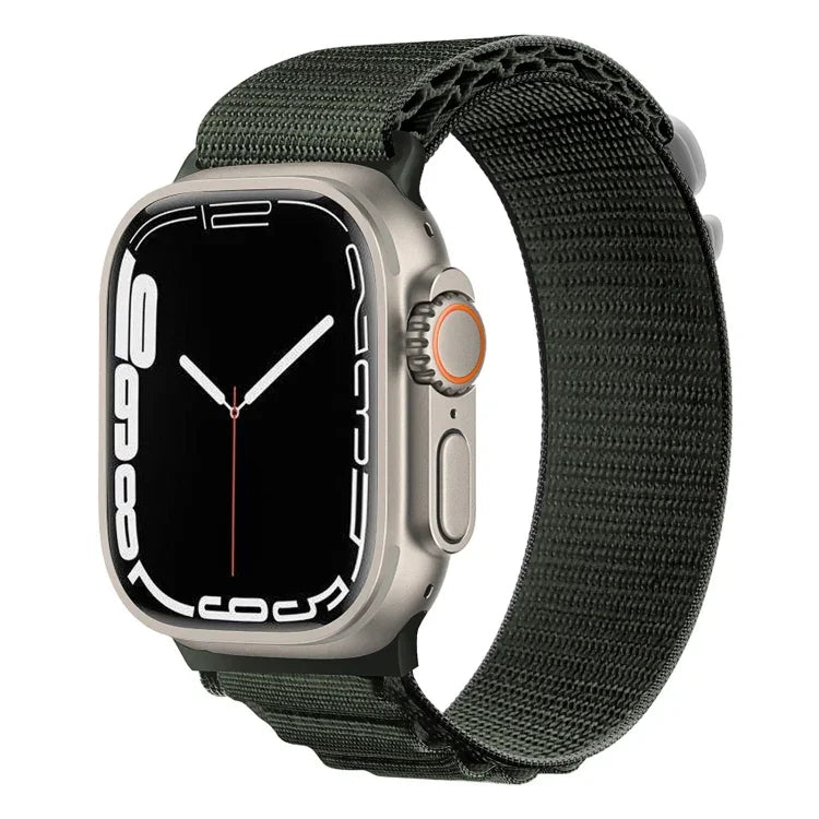 Dây đồng hồ nylon khóa bạc, Dành cho Apple Watch Ultra 49mm / Series 8&7 45mm / SE 2&6&SE&5&4 44mm, Dành cho Apple Watch Series 8&7 41mm / SE 2&6&SE&5&4 40mm / 3&2&1 38mm