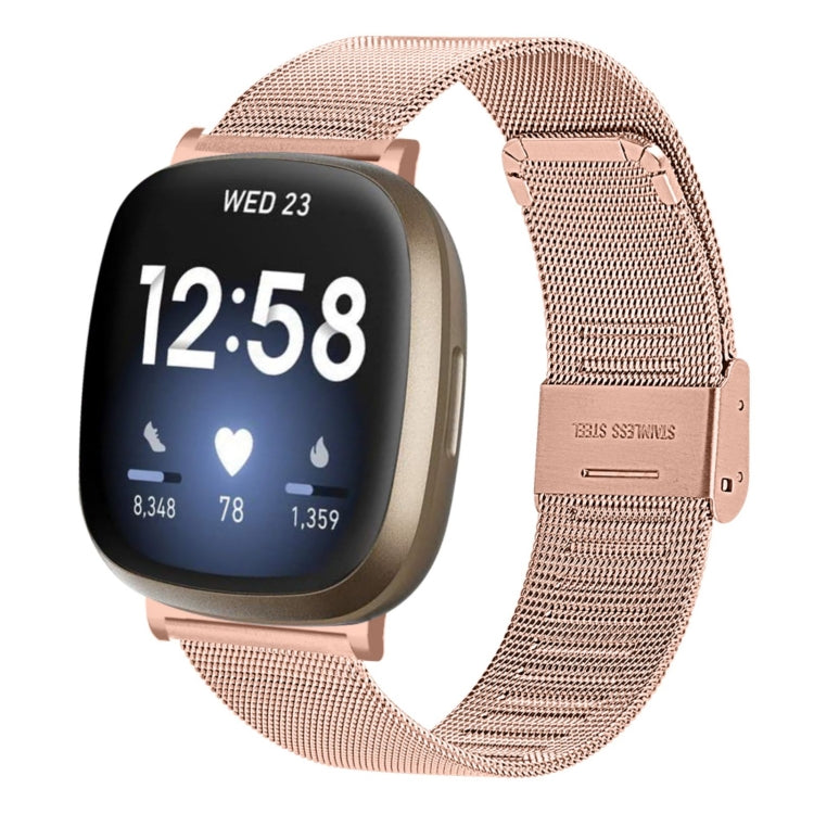 Milan Buckle Metal Watch Band, For Fitbit Versa 3 / Sense, For Fitbit Versa 4 / Sense 2