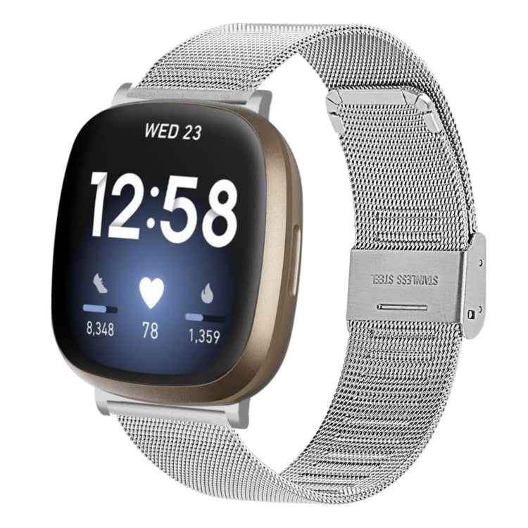 Milan Buckle Metal Watch Band, For Fitbit Versa 3 / Sense, For Fitbit Versa 4 / Sense 2