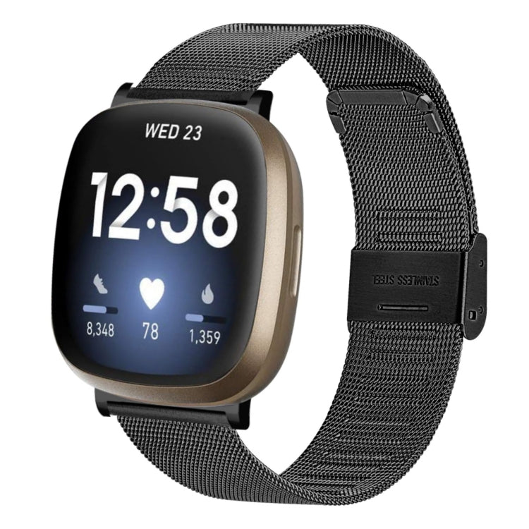 Milan Buckle Metal Watch Band, For Fitbit Versa 3 / Sense, For Fitbit Versa 4 / Sense 2