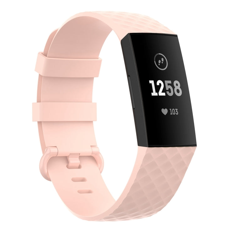 Silver Color Buckle TPU Wrist Strap Watch Band for Fitbit Charge 4 / Charge 4 SE / Charge 3 / Charge 3 SE, Size: S, Size: L