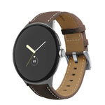 Dây đồng hồ da thật khâu đuôi nhọn, dành cho Google Pixel Watch 4 / 3 / 2 / 1 41mm