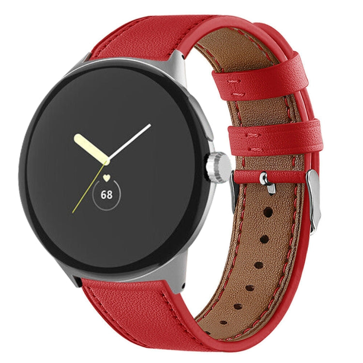 Dây đồng hồ da thật đuôi tròn, Dành cho Google Pixel Watch 4 / 3 / 2 / 1 41mm