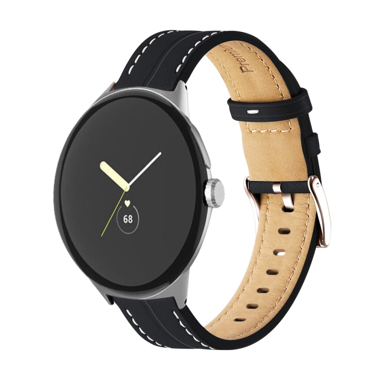 Dây đồng hồ da thật có rãnh, Dành cho Google Pixel Watch 4 / 3 / 2 / 1 41mm