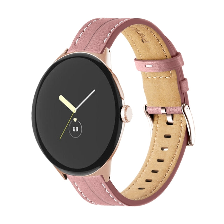 Dây đồng hồ da thật có rãnh, Dành cho Google Pixel Watch 4 / 3 / 2 / 1 41mm