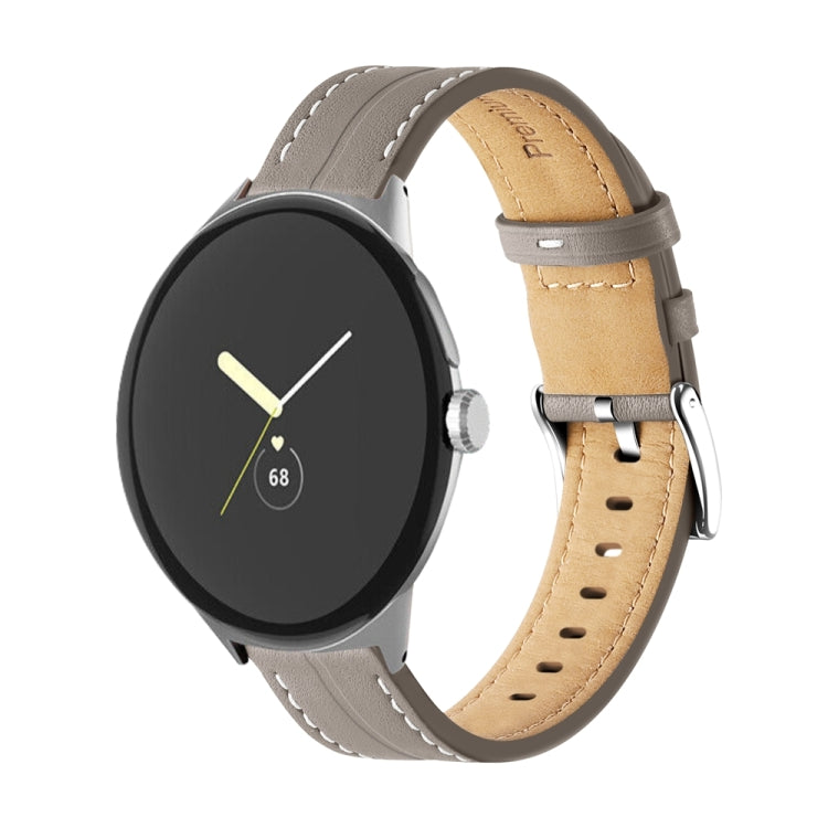 Dây đồng hồ da thật có rãnh, Dành cho Google Pixel Watch 4 / 3 / 2 / 1 41mm