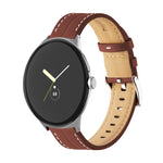 Dây đồng hồ da thật có rãnh, Dành cho Google Pixel Watch 4 / 3 / 2 / 1 41mm