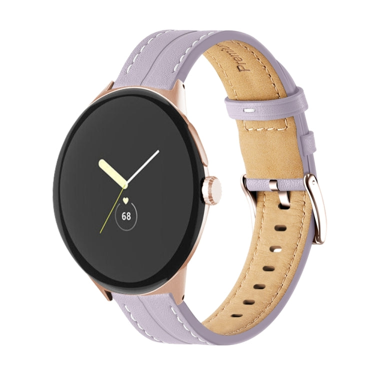 Dây đồng hồ da thật có rãnh, Dành cho Google Pixel Watch 4 / 3 / 2 / 1 41mm