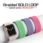 Dây đồng hồ nylon bện một vòng cho Apple Watch Series 8&7 41mm / SE 2&6&SE&5&4 40mm / 3&2&1 38mm, cho Apple Watch Series 8&7 41mm, 135mm, cho Apple Watch Series 8&7 41mm, 135mm