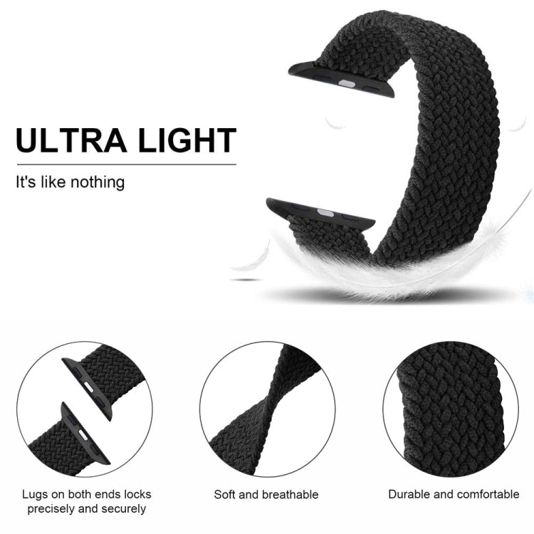 Dây đồng hồ nylon bện một vòng cho Apple Watch Series 8&7 41mm / SE 2&6&SE&5&4 40mm / 3&2&1 38mm, cho Apple Watch Series 8&7 41mm, 135mm, cho Apple Watch Series 8&7 41mm, 135mm