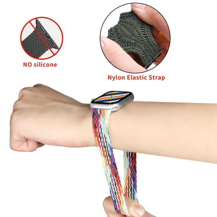 Dây đồng hồ nylon bện một vòng cho Apple Watch Series 8&7 41mm / SE 2&6&SE&5&4 40mm / 3&2&1 38mm, cho Apple Watch Series 8&7 41mm, 135mm, cho Apple Watch Series 8&7 41mm, 135mm