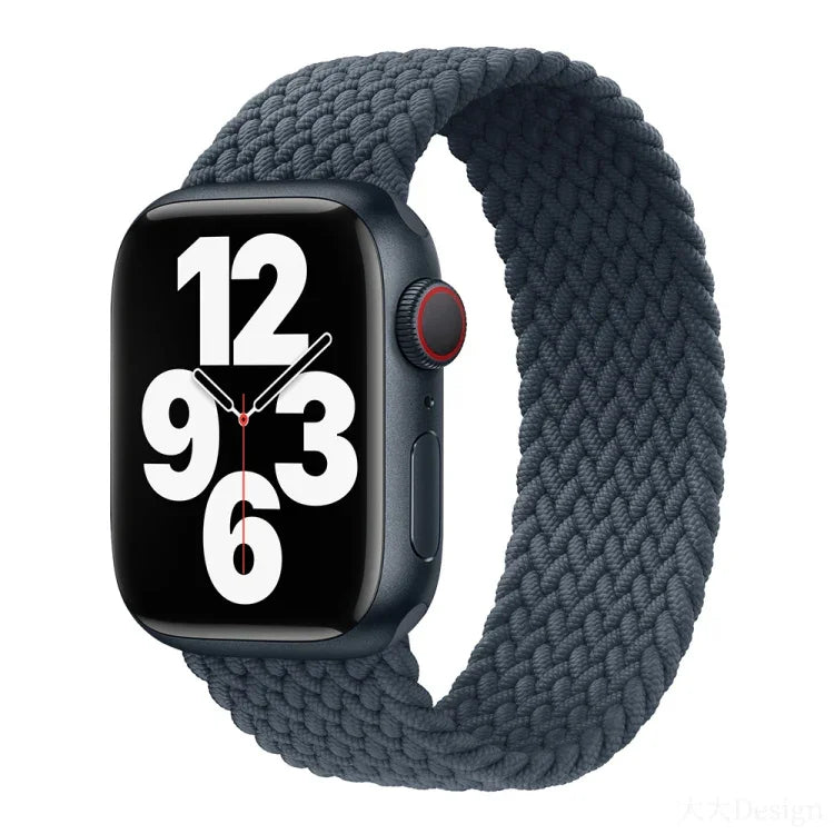 Dây đồng hồ nylon bện một vòng cho Apple Watch Series 8&7 41mm / SE 2&6&SE&5&4 40mm / 3&2&1 38mm, Dành cho Apple Watch Series 8&7 41mm,155mm, Dành cho Apple Watch Series 8&7 41mm, 155mm