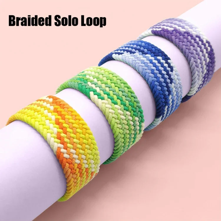 Dây đồng hồ nylon bện một vòng cho Apple Watch Series 8&7 41mm / SE 2&6&SE&5&4 40mm / 3&2&1 38mm, Dành cho Apple Watch Series 8&7 41mm,155mm, Dành cho Apple Watch Series 8&7 41mm, 155mm