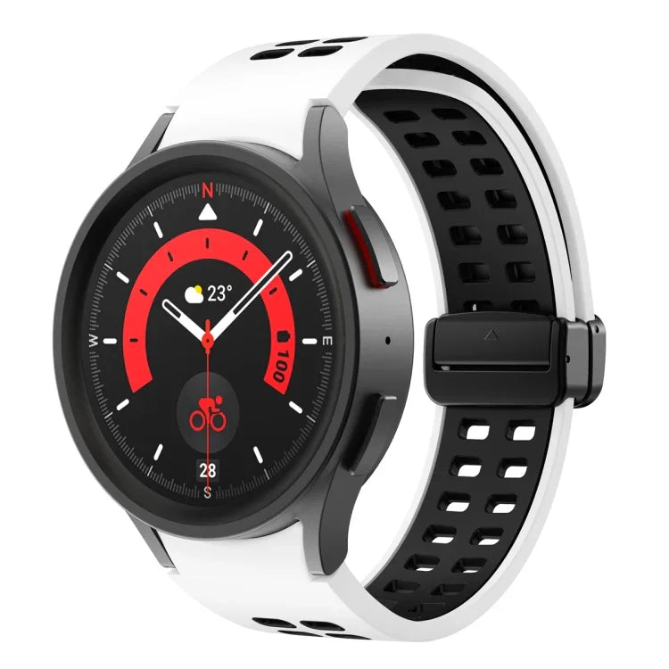 Dây đồng hồ silicone khóa gập lỗ đôi, cho Samsung Galaxy Watch5 Pro