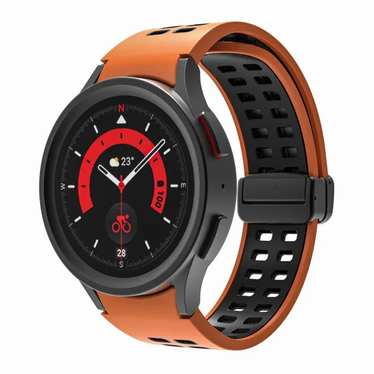 Dây đồng hồ silicone khóa gập lỗ đôi, cho Samsung Galaxy Watch5 Pro