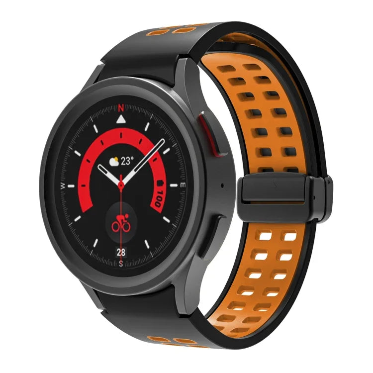 Dây đồng hồ silicone khóa gập lỗ đôi, cho Samsung Galaxy Watch5 Pro