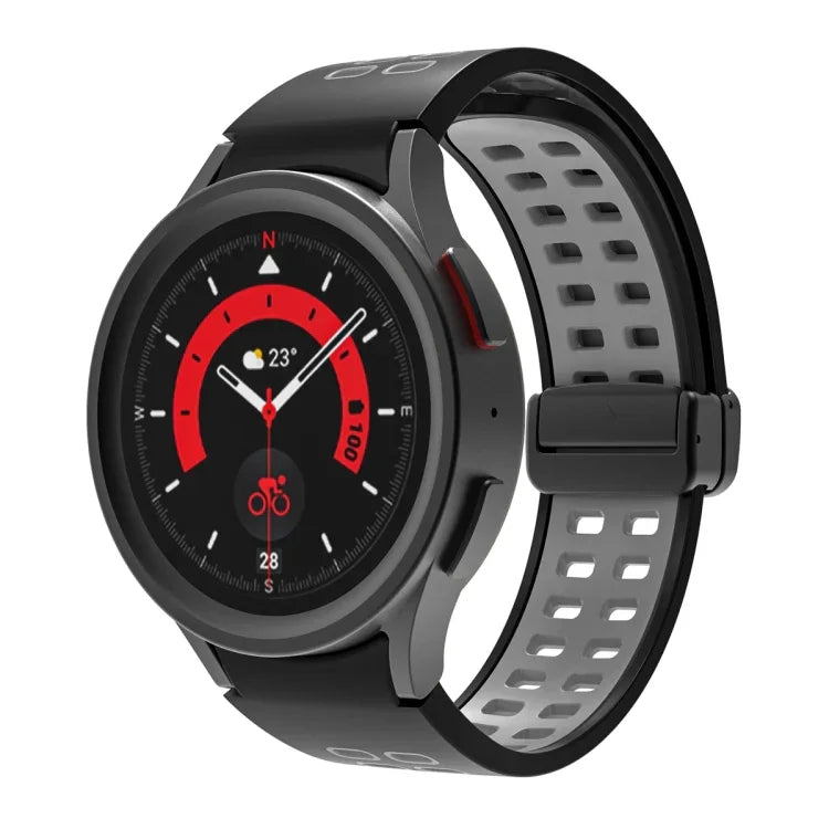 Dây đồng hồ silicone khóa gập lỗ đôi, cho Samsung Galaxy Watch5 Pro
