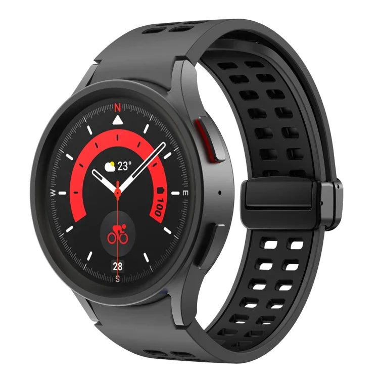 Dây đồng hồ silicone khóa gập lỗ đôi, cho Samsung Galaxy Watch5 Pro