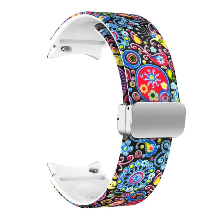 Magnetic Printed Silicone Watch Band, For Samsung Galaxy Watch5