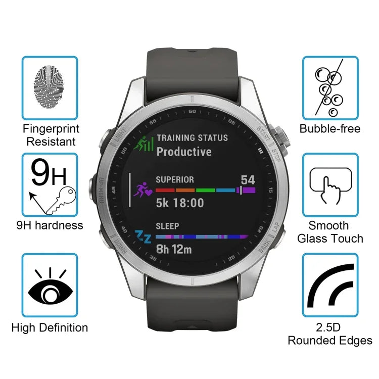 Miếng dán kính cường lực bảo vệ màn hình dành cho đồng hồ thông minh Huawei Watch GT 2 42mm, Garmin Fenix 7S, Realme Watch, Amazfit Falcon, Huawei Watch GT 2 42mm, Huawei Watch GT 3 42mm, Garmin Forerunner 158, Garmin Instinct Crossover
