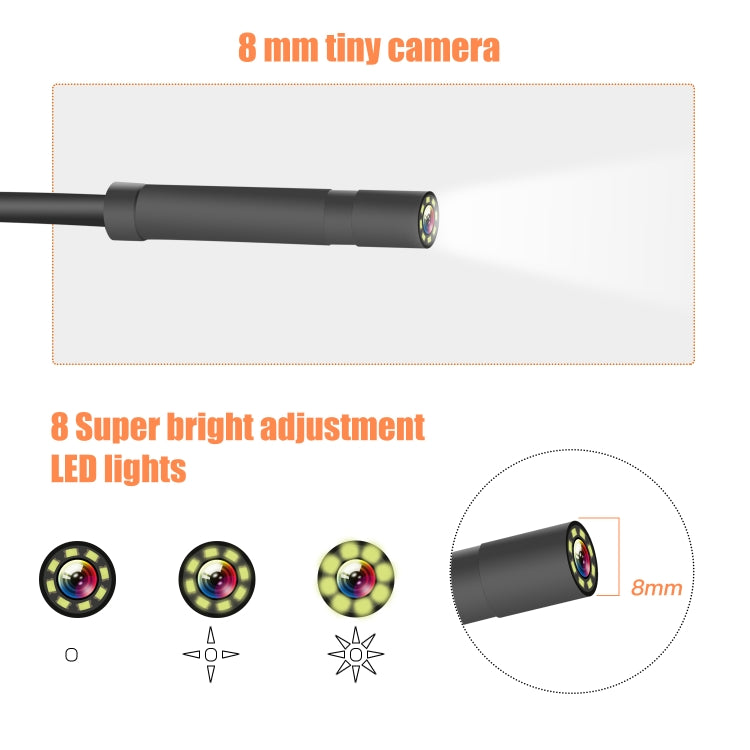 Nội soi công nghiệp cầm tay tích hợp màn hình dọc chống nước HD 8mm P40, 2m, 5m, 10m