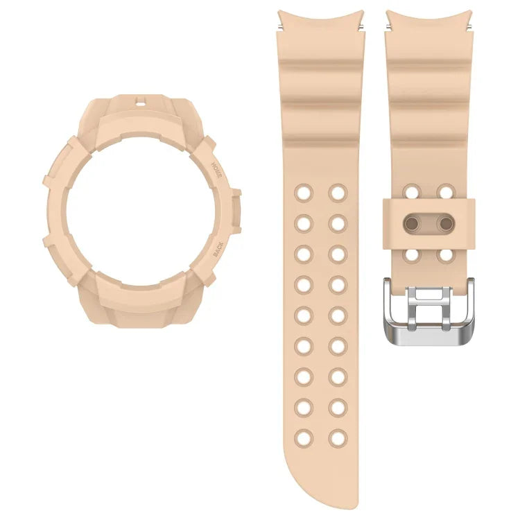Dây đồng hồ silicone Armor + ốp bảo vệ, cho Samsung Galaxy Watch5 40mm, Samsung Galaxy Watch5 44mm, Samsung Galaxy Watch4 40mm, Samsung Galaxy Watch4 44mm