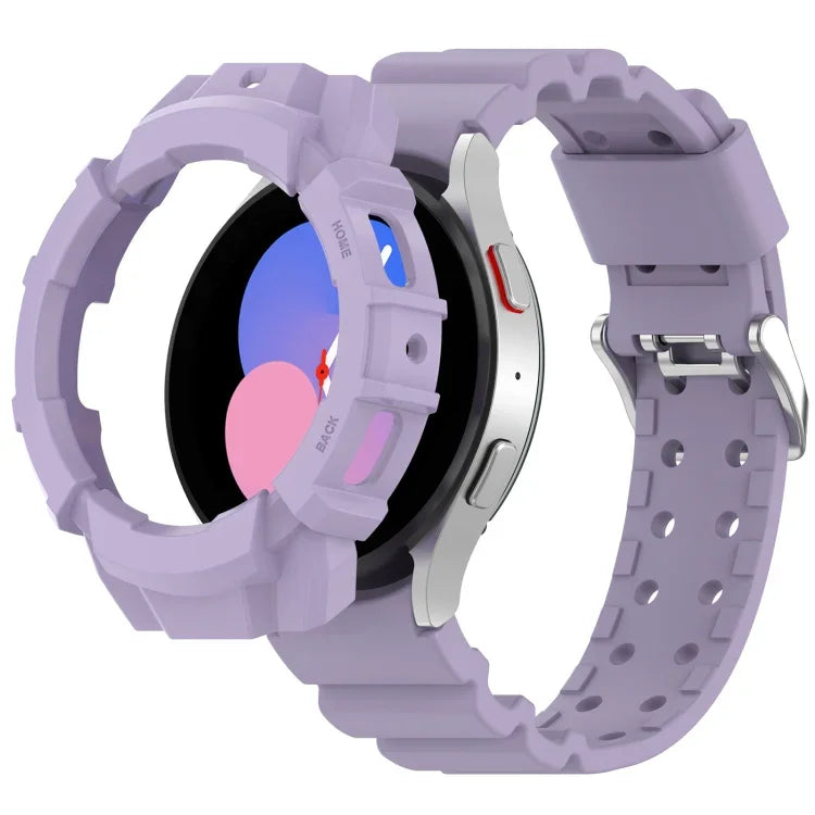 Dây đồng hồ silicone Armor + ốp bảo vệ, cho Samsung Galaxy Watch5 40mm, Samsung Galaxy Watch5 44mm, Samsung Galaxy Watch4 40mm, Samsung Galaxy Watch4 44mm