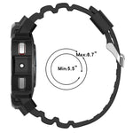 Dây đồng hồ silicone Armor + ốp bảo vệ, cho Samsung Galaxy Watch5 40mm, Samsung Galaxy Watch5 44mm, Samsung Galaxy Watch4 40mm, Samsung Galaxy Watch4 44mm