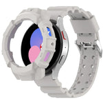 Dây đồng hồ silicone Armor + ốp bảo vệ, cho Samsung Galaxy Watch5 40mm, Samsung Galaxy Watch5 44mm, Samsung Galaxy Watch4 40mm, Samsung Galaxy Watch4 44mm