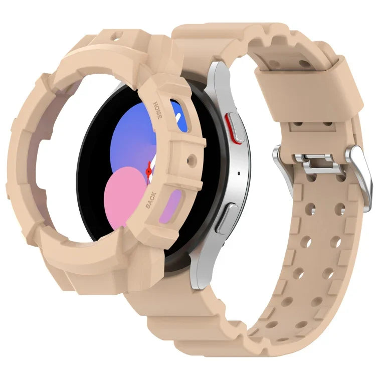 Dây đồng hồ silicone Armor + ốp bảo vệ, cho Samsung Galaxy Watch5 40mm, Samsung Galaxy Watch5 44mm, Samsung Galaxy Watch4 40mm, Samsung Galaxy Watch4 44mm